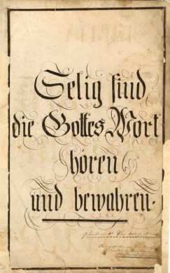 Fig. 4a Leaf 1 of 2. Wind Bible bookplate by John Danial Eisenbraun sometime after 11/04/1818. Courtesy of (3) The Library Company of Philadelphia