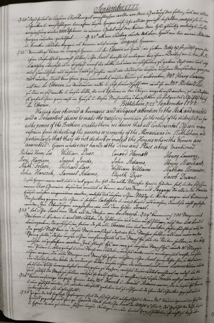 ILL. 4b Single Sisters’ Diary, vol. 3: September 1777. Courtesy Moravian Archives at Bethlehem, Pa.