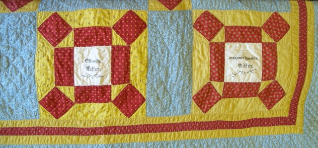 ILL. 4b Angelina Ritter Fraktur Quilt, 1852. Goschenhoppen Historians Inc. (2003.05.01), Green Lane, PA. Photo Image © Del-Louise Moyer