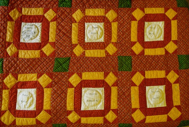 ILL. 6b Emma Schaffer (1852-1931) Fraktur Quilt Section, 1871. Goschenhoppen Historians Inc. (2004.06.01), Green Lane, PA. Photo Image © Del-Louise Moyer