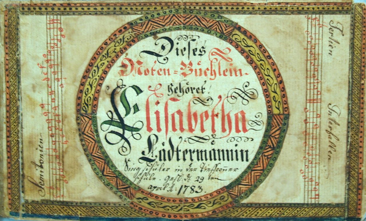 Elisabetha Lädtermännin Tune Booklet, April 29, 1783