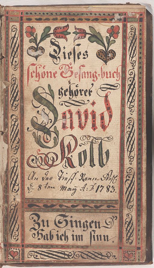 Bookplate for David Kolb by Johann Adam Eyer, May 8, 1783