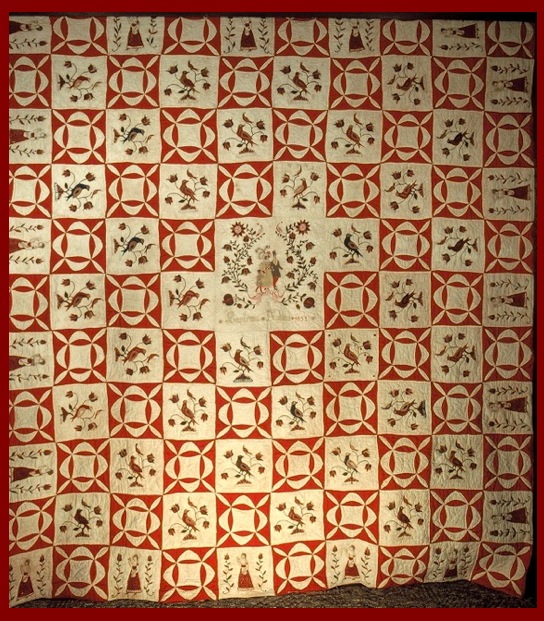 Scheifer-Kichlein Family Fraktur Quilt "Euphemia Kichlein 1832"