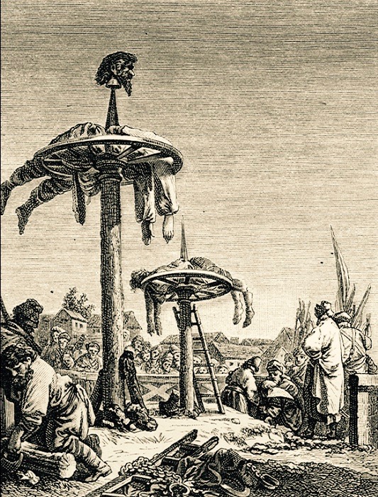 Fig. 8. Breaking on the Wheel. See: Wikimedia, Public Domain.